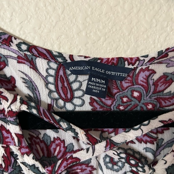American Eagle Outfitters Floral Tunic - Red and White - Picture 3 of 6
